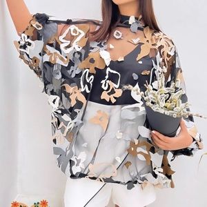 Unique handmade dress, Art design, free size fits sizes 6 to 12